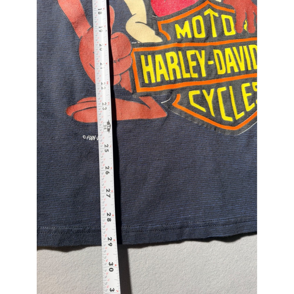 1992 Vintage Harley Davidson T Shirt Mens L Taz Tasmanian Devil Single Stitch - Picture 6 of 7